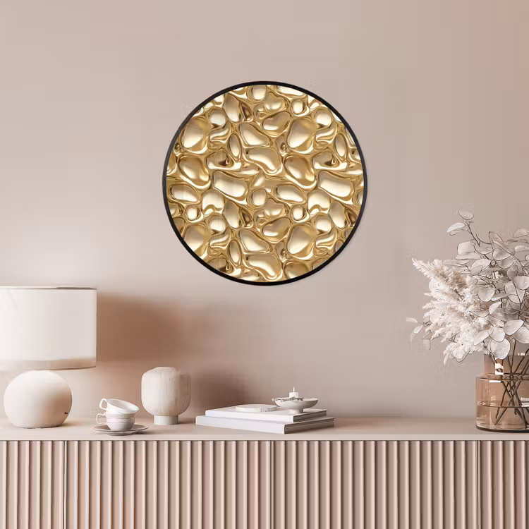Abstract - Modern - Goud Fotolijst rond zonder passe partout klein 856 -sfeer3
