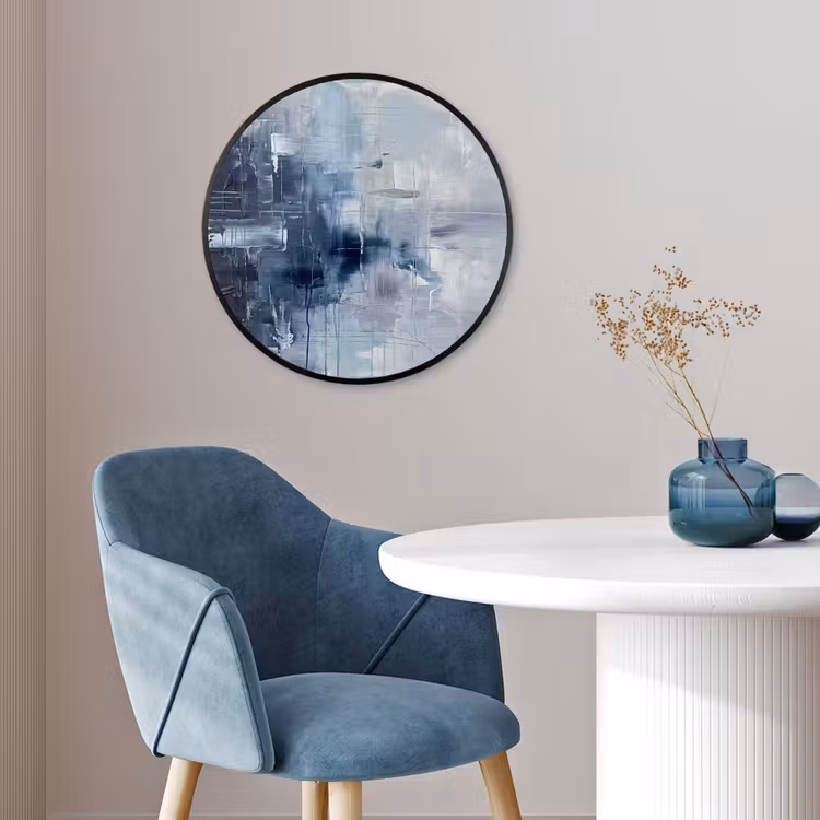 Abstract - Textuur - Kunst - Modern - Blauw Fotolijst rond zonder passe partout klein -sfeer2