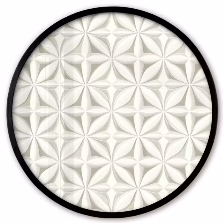 Abstract - Structuur - Grijs - Wit Fotolijst rond zonder passe partout klein 856 -3d