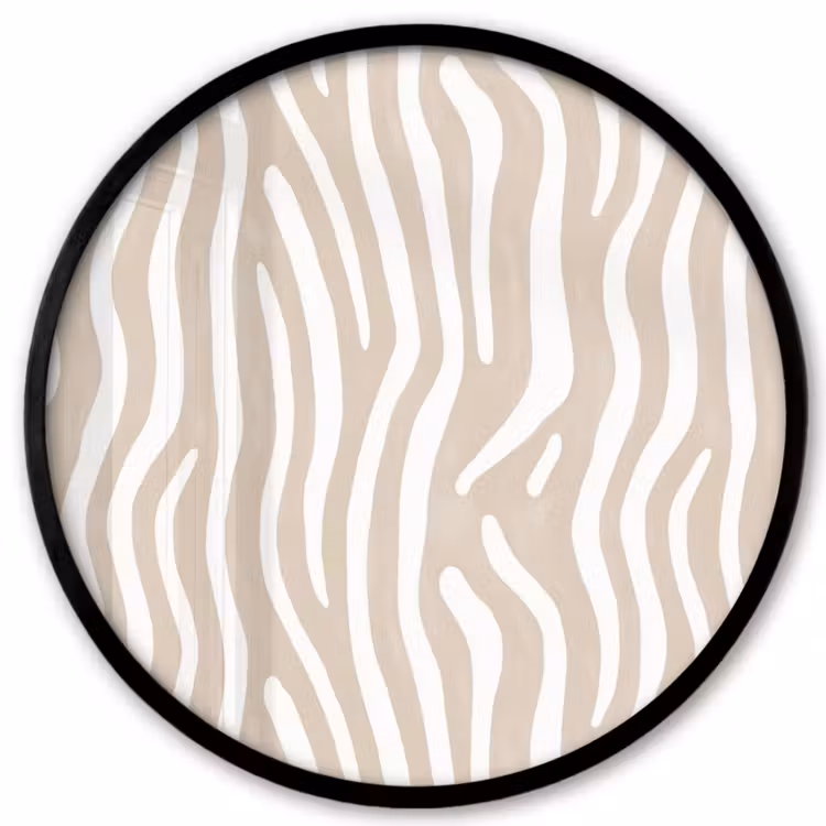 Abstract - Zebra - Beige Fotolijst rond zonder passe partout klein 856 -3d