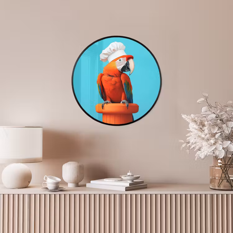 Ara - Koksmuts - Sokkel - Grappig Fotolijst rond zonder passe partout klein -sfeer3