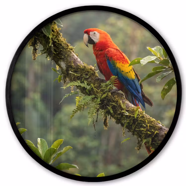 Ara - Jungle - Rood Fotolijst rond zonder passe partout klein -3d