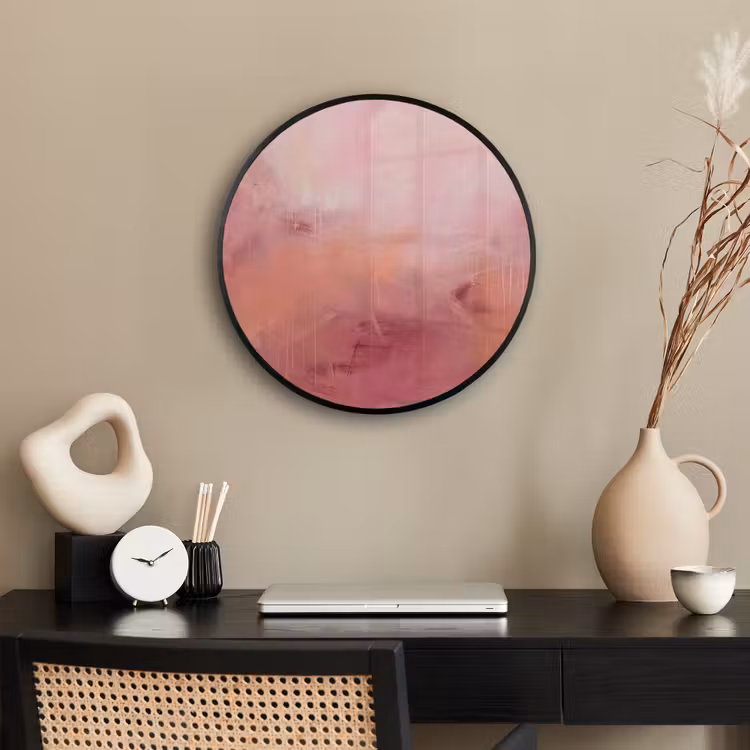 Kunst - Vloeiend - Pastel - Abstract Fotolijst rond zonder passe partout klein -sfeer1