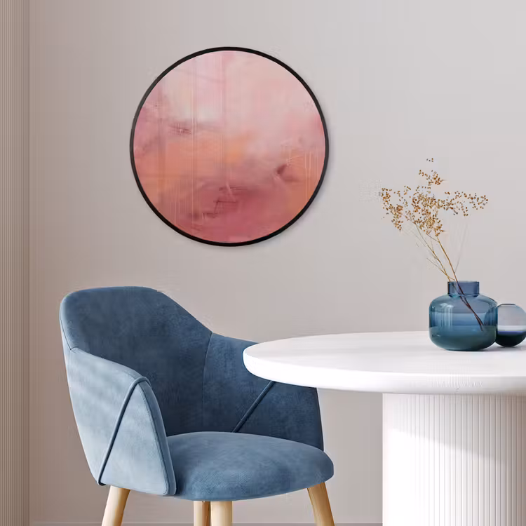 Kunst - Vloeiend - Pastel - Abstract Fotolijst rond zonder passe partout klein -sfeer2