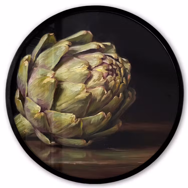 Photo Frame Round - Artichoke - Food - Classic - Artichok - Eten - Klassiek Fotolijst rond zonder passe partout klein
