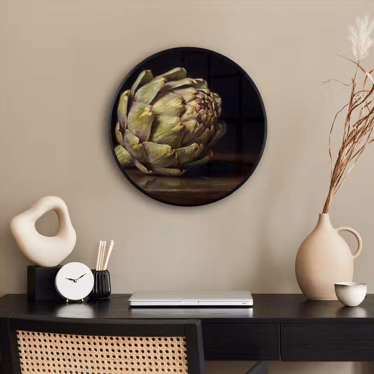 Photo Frame Round - Artichoke - Food - Classic - Artichok - Eten - Klassiek Fotolijst rond zonder passe partout klein