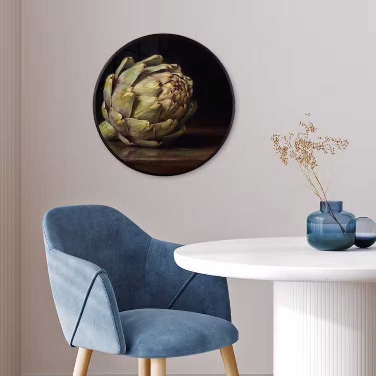 Photo Frame Round - Artichoke - Food - Classic - Artichok - Eten - Klassiek Fotolijst rond zonder passe partout klein