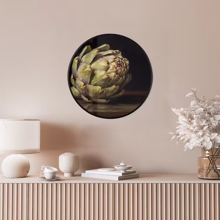 Photo Frame Round - Artichoke - Food - Classic - Artichok - Eten - Klassiek Fotolijst rond zonder passe partout klein