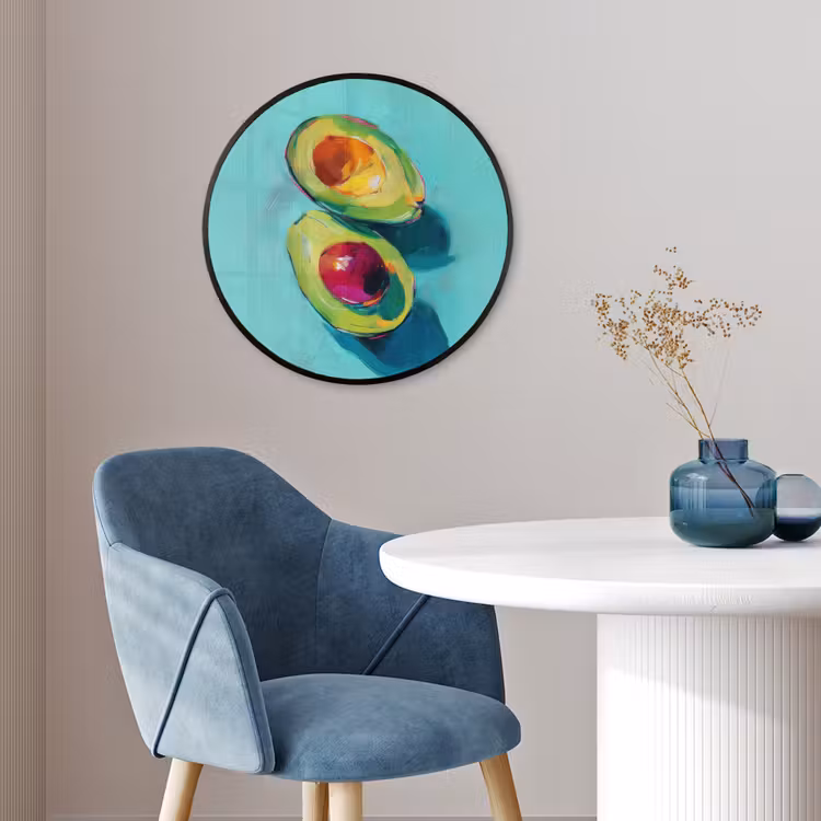 Avocado - Groen - Pit - Schaduw Fotolijst rond zonder passe partout klein -sfeer2