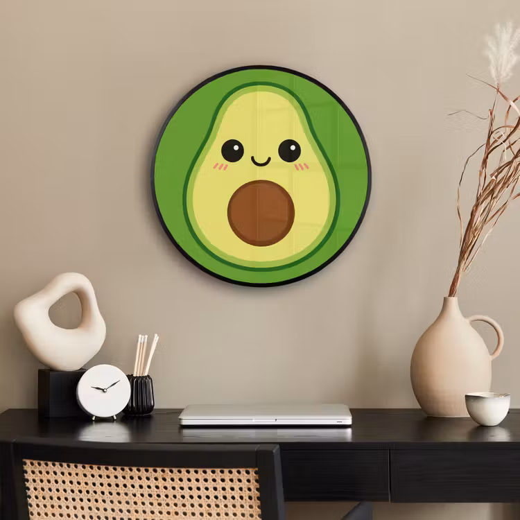Avocado - Groen - Speels Fotolijst rond zonder passe partout klein -sfeer1
