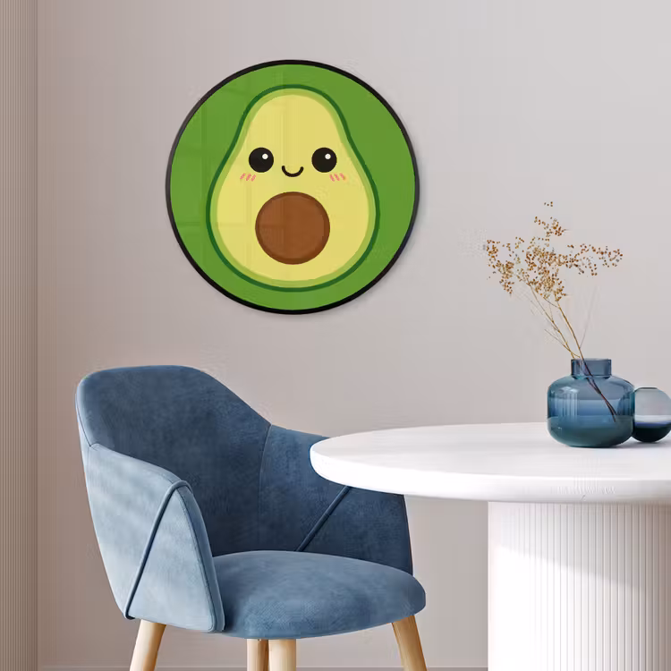 Avocado - Groen - Speels Fotolijst rond zonder passe partout klein -sfeer2