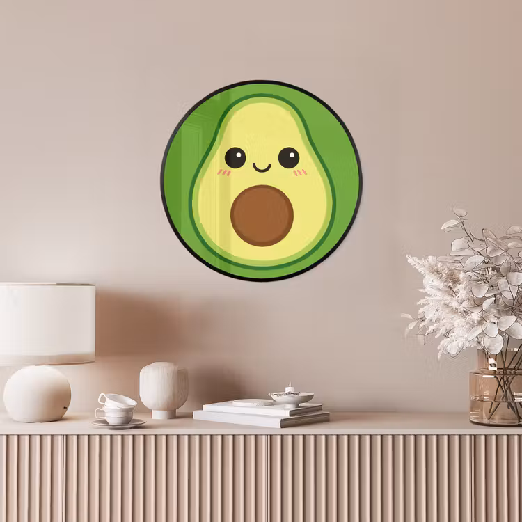 Avocado - Groen - Speels Fotolijst rond zonder passe partout klein -sfeer3