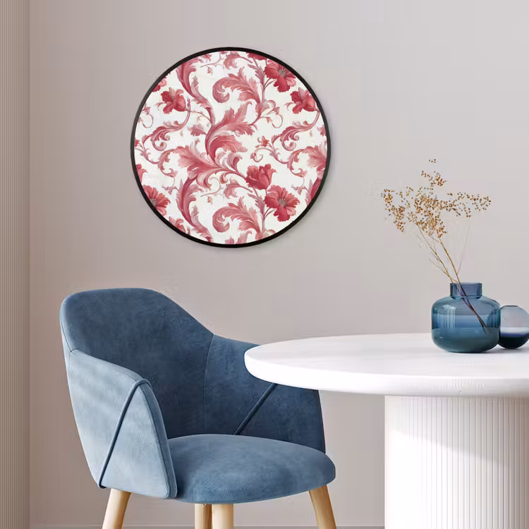 Barok - Patroon - Rood Fotolijst rond zonder passe partout klein 856 -sfeer2