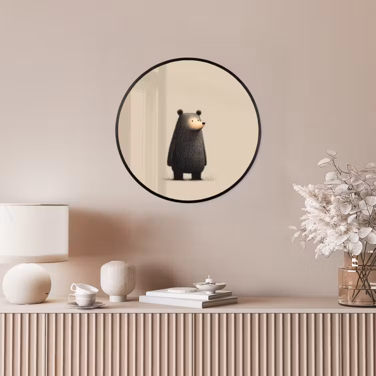 Beer - Donkerbruin - Minimalistisch Fotolijst rond zonder passe partout klein -sfeer3
