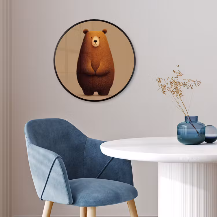 Beer - Minimalistisch - Bruin Fotolijst rond zonder passe partout klein -sfeer2
