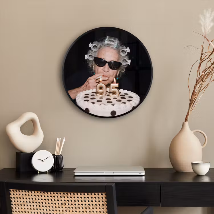 Verjaardag - Krulspeld - Oma Fotolijst rond zonder passe partout klein -sfeer1