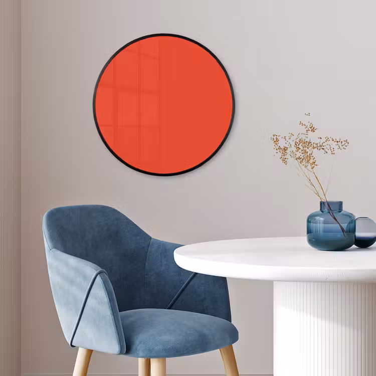 Burnt - Coral - Oranje Fotolijst rond zonder passe partout klein 856 -sfeer2