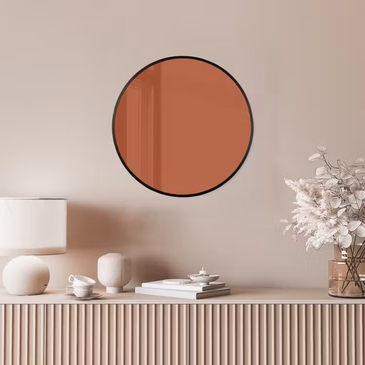 Burnt - Sienna - Oranje Fotolijst rond zonder passe partout klein 856 -sfeer3