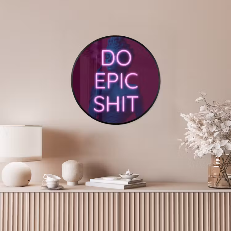 Buste - Neon - LED - Letters Fotolijst rond zonder passe partout klein -sfeer3