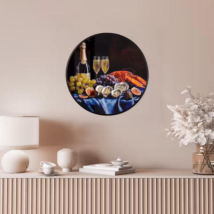 Champagne - Luxe - Oesters Fotolijst rond zonder passe partout klein -sfeer3