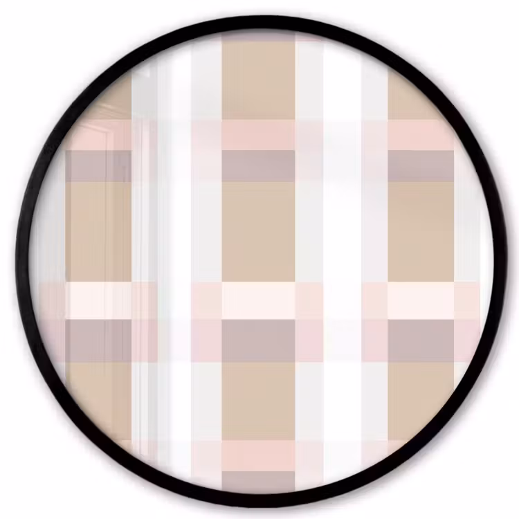 Ruitpatroon - Aardetinten - Minimalistisch Fotolijst rond zonder passe partout klein 856 -3d