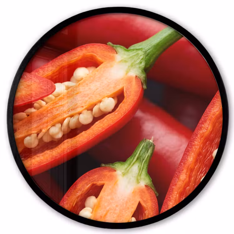 Photo Frame Round - Chili Pepper - Open - Red - Chilipeper - Open - Rood Fotolijst rond zonder passe partout klein