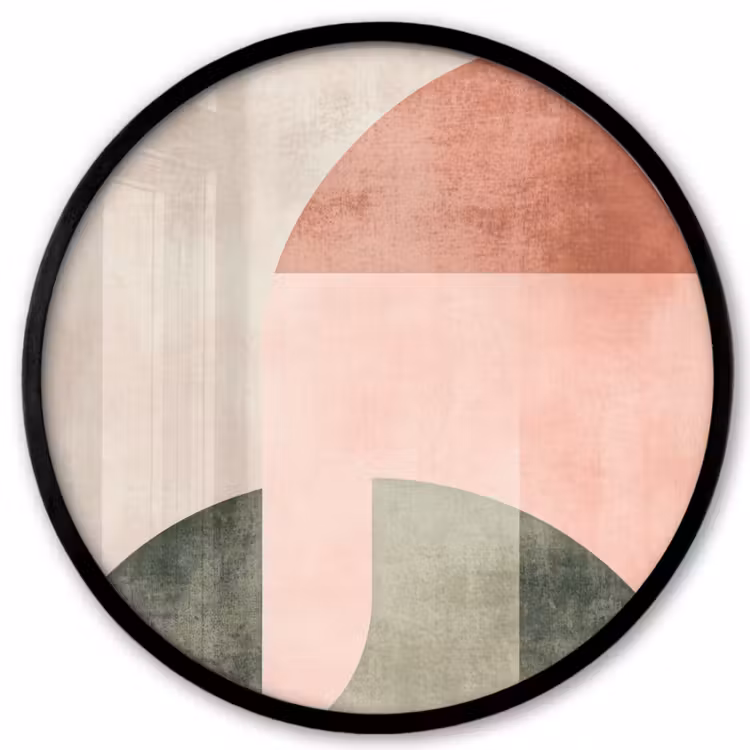 Cirkel - Abstract - Roze Fotolijst rond zonder passe partout klein -3d