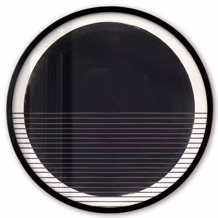 Photo Frame Round - Circle - Lines - Abstract - Cirkel - Lijnen - Abstract Fotolijst rond zonder passe partout klein
