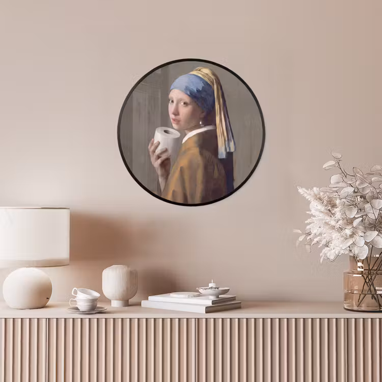 Klassiek - Humor - Kleurrijk Fotolijst rond zonder passe partout klein -sfeer3