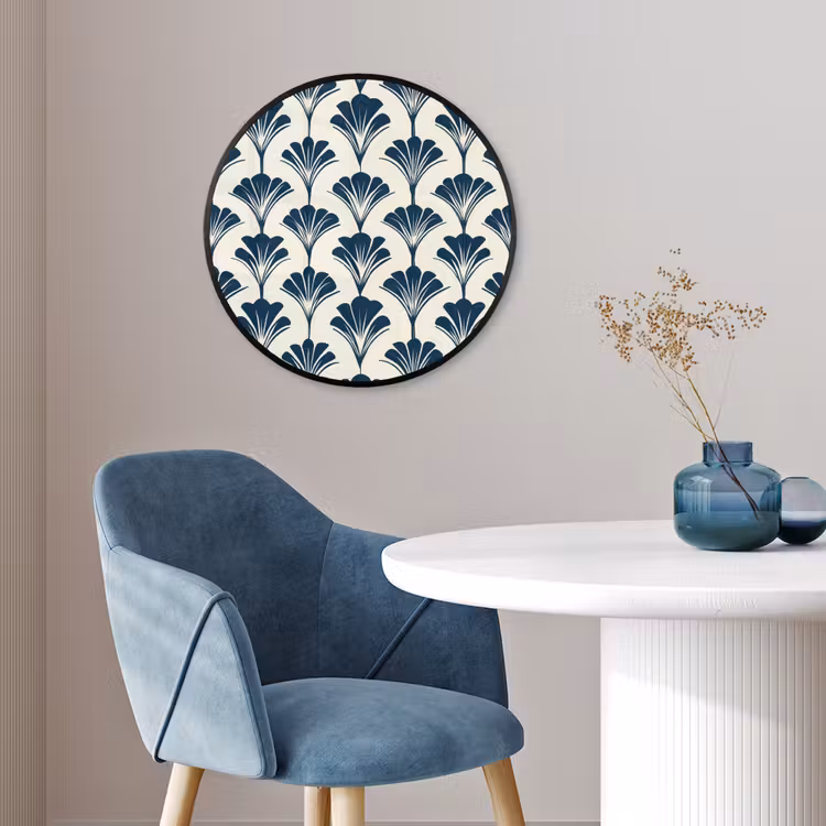 Klassiek - Motief - Blauw Fotolijst rond zonder passe partout klein 856 -sfeer2