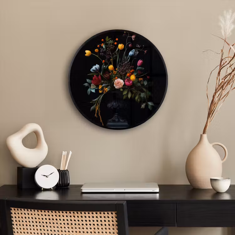 Klassiek - Vaas - Boeket - Bloemen Fotolijst rond zonder passe partout klein -sfeer1