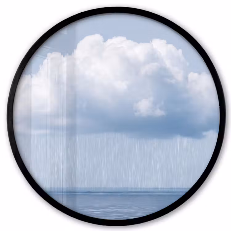 Photo Frame Round - Cloud - Rain - Nature - Wolk - Regen - Natuur Fotolijst rond zonder passe partout klein
