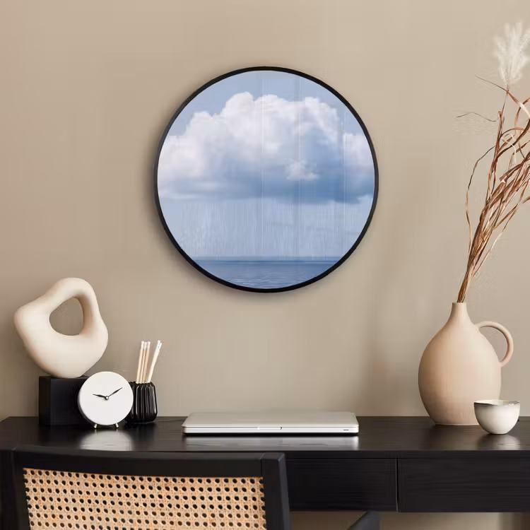 Photo Frame Round - Cloud - Rain - Nature - Wolk - Regen - Natuur Fotolijst rond zonder passe partout klein
