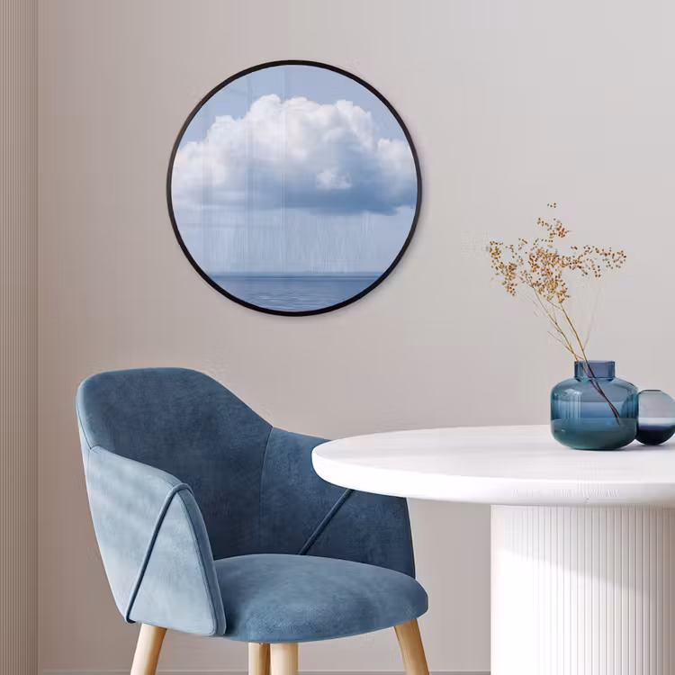 Photo Frame Round - Cloud - Rain - Nature - Wolk - Regen - Natuur Fotolijst rond zonder passe partout klein