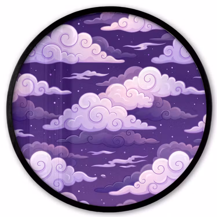 Wolken - Nacht - Natuur - Abstract - Paars Fotolijst rond zonder passe partout klein -3d