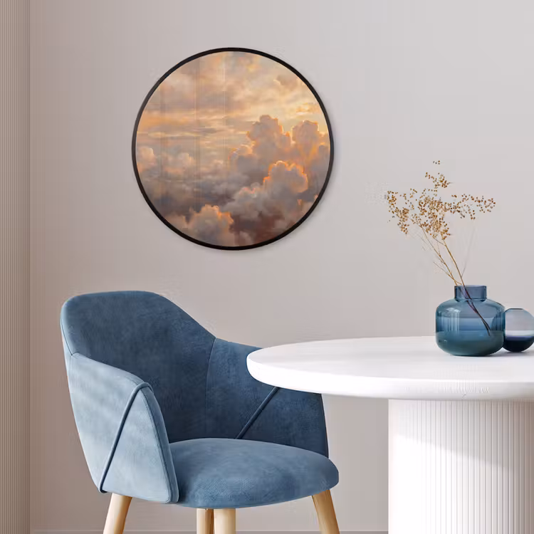Wolken - Zonsondergang - Natuur - Abstract - Goud Fotolijst rond zonder passe partout klein -sfeer2