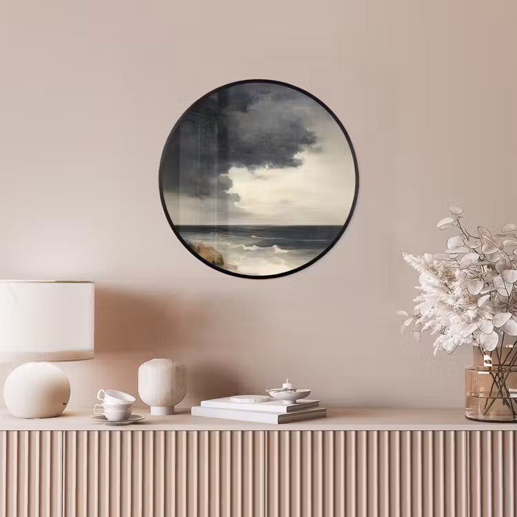 Kust - Golven - Rots - Storm Fotolijst rond zonder passe partout klein -sfeer3