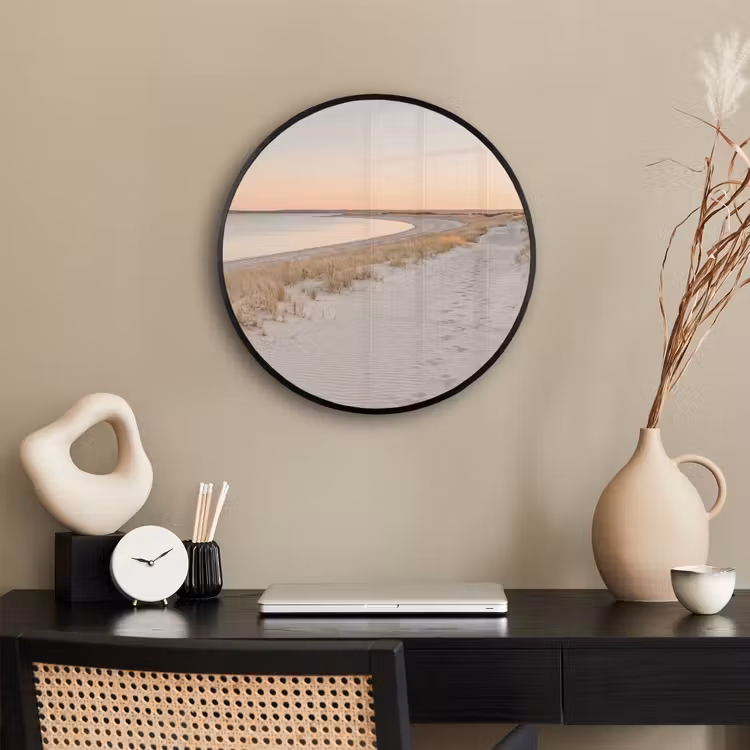 Kustlijn - Horizon - Hek Fotolijst rond zonder passe partout klein -sfeer1