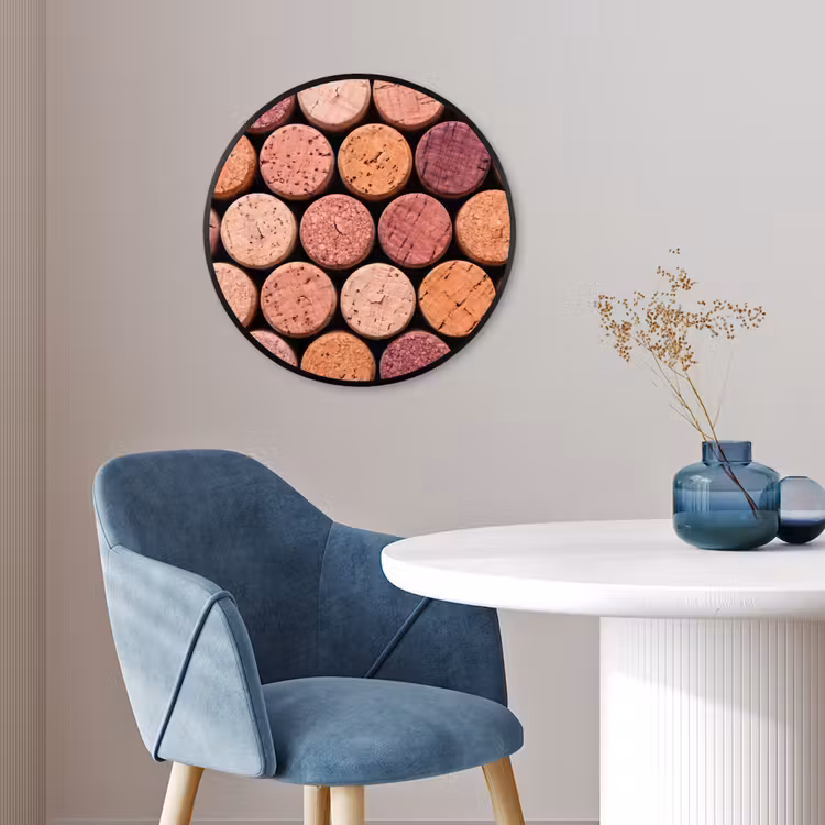 Kurk - Patroon - Abstract - Modern - Rood Fotolijst rond zonder passe partout klein -sfeer2