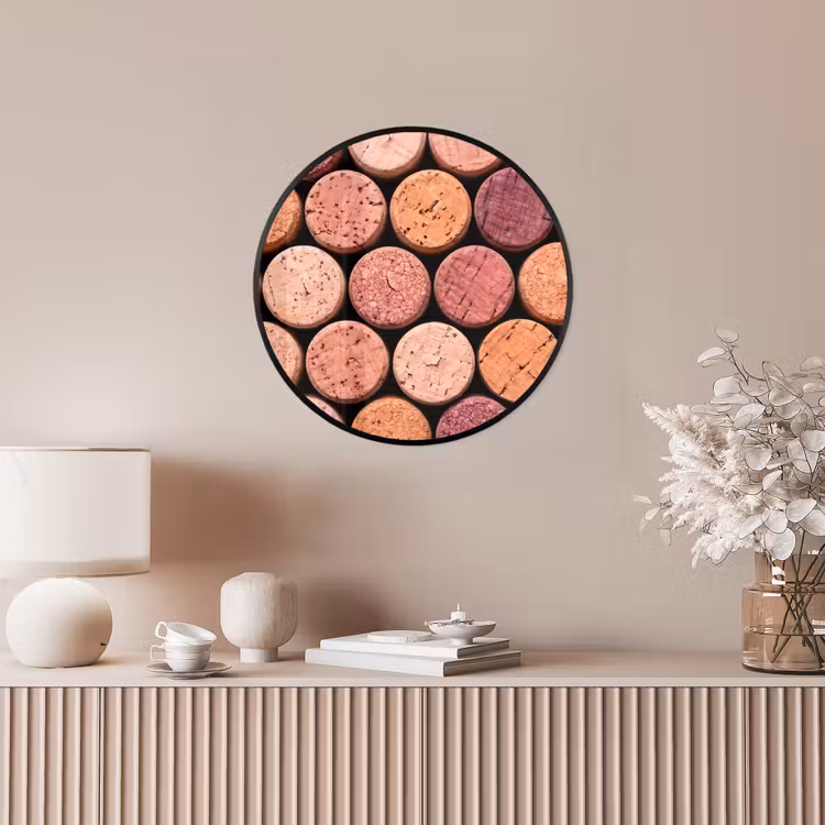 Kurk - Patroon - Abstract - Modern - Rood Fotolijst rond zonder passe partout klein -sfeer3