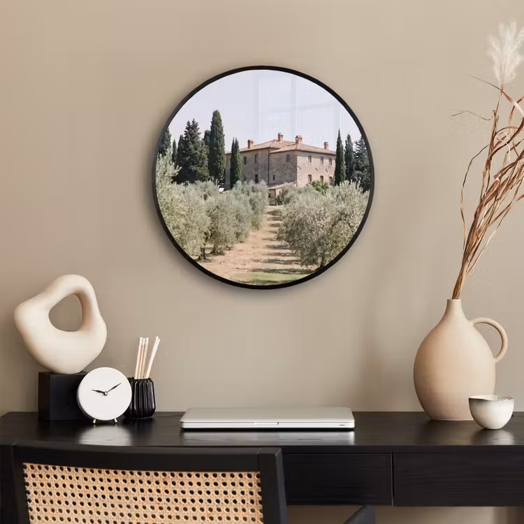 Photo Frame Round - Country house - olive tree - orchard - Landhuis - olijfboom - gaard Fotolijst rond zonder passe partout klein