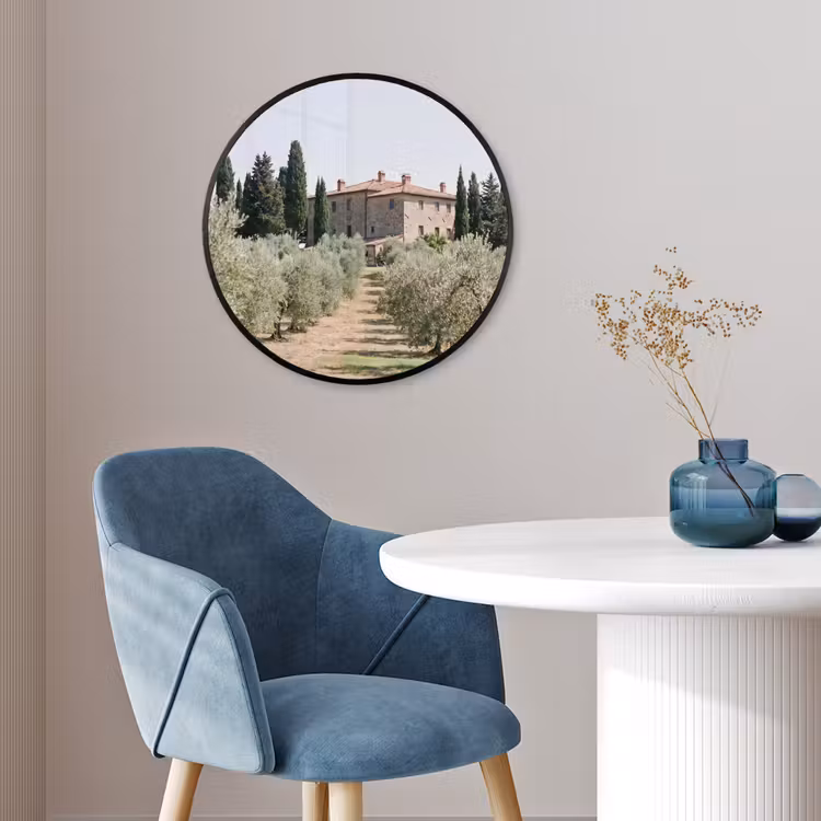 Photo Frame Round - Country house - olive tree - orchard - Landhuis - olijfboom - gaard Fotolijst rond zonder passe partout klein
