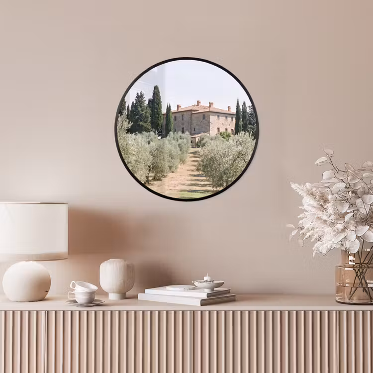 Photo Frame Round - Country house - olive tree - orchard - Landhuis - olijfboom - gaard Fotolijst rond zonder passe partout klein
