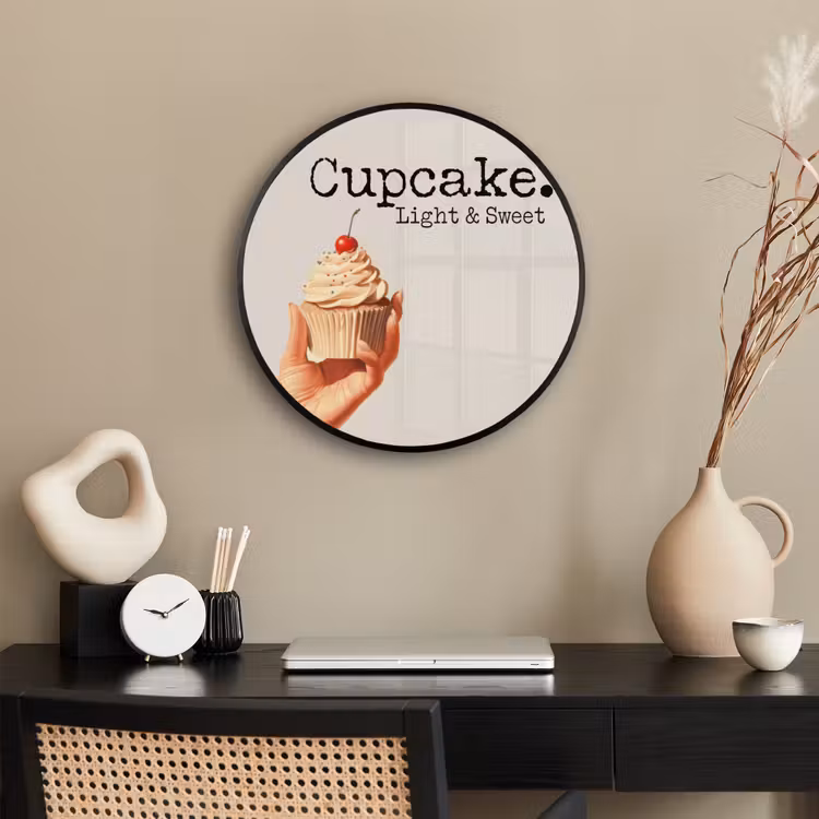 Cupcake - Zoet - Kers Fotolijst rond zonder passe partout klein -sfeer1