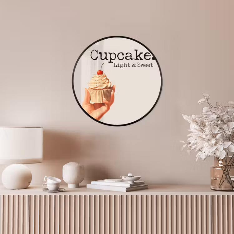 Cupcake - Zoet - Kers Fotolijst rond zonder passe partout klein -sfeer3