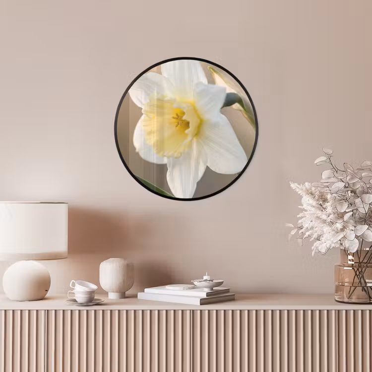 Narcis - Bloem - Minimalistisch Fotolijst rond zonder passe partout klein -sfeer3