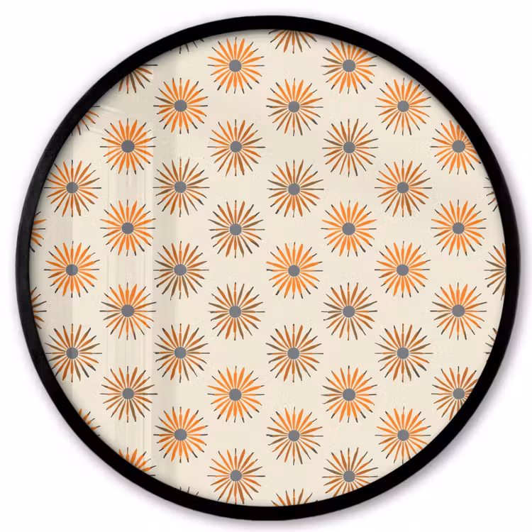 Madelief - Patroon - Oranje Fotolijst rond zonder passe partout klein 856 -3d
