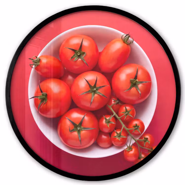 Photo Frame Round - Dinner Plate - Red - Eten - Kom - Rood Fotolijst rond zonder passe partout klein
