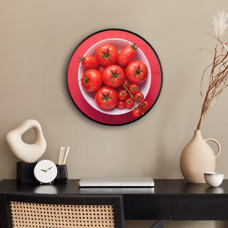 Photo Frame Round - Dinner Plate - Red - Eten - Kom - Rood Fotolijst rond zonder passe partout klein
