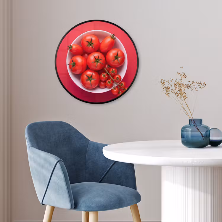 Photo Frame Round - Dinner Plate - Red - Eten - Kom - Rood Fotolijst rond zonder passe partout klein